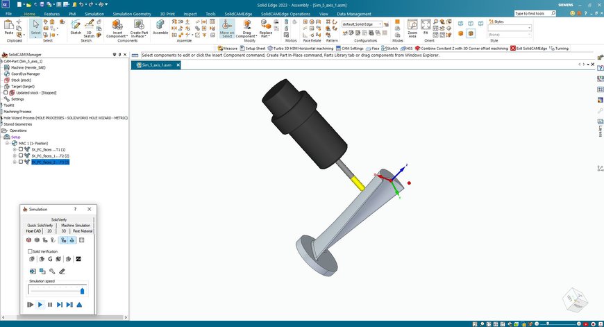 SolidCAM annonce son intégration dans Siemens Solid Edge 